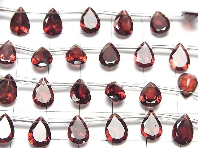 [Video] High Quality Mozambique Garnet AAA Pear Shape Faceted 10x7mm Half or 1 Strand (8pcs)