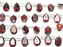 [Video] High Quality Mozambique Garnet AAA Pear shape Faceted 10x7mm half or 1strand (8pcs )