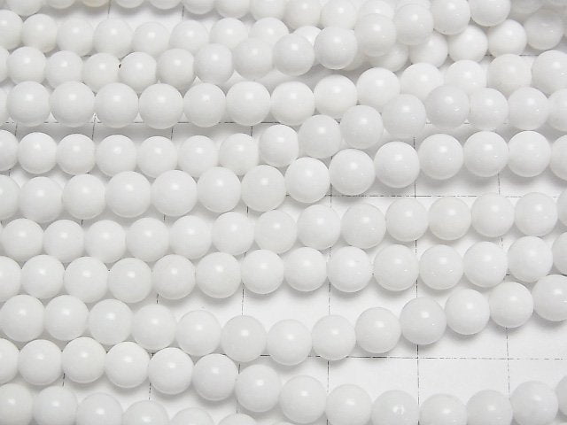 [Video] White Onyx AAA Round 5mm 1strand beads (aprx.15inch/38cm)