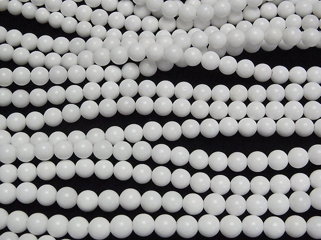 [Video] White Onyx AAA Round 5mm 1strand beads (aprx.15inch/38cm)