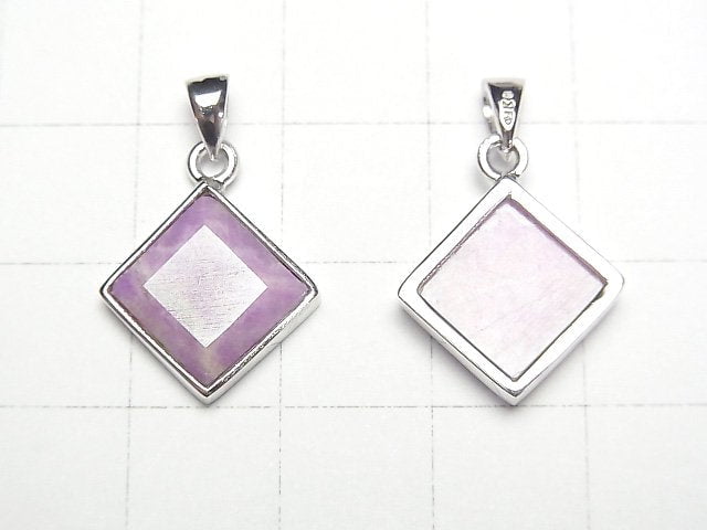 [Video]Sugilite AA++ Diamond Shape Pendant 15.5x15.5mm Silver925 1pc