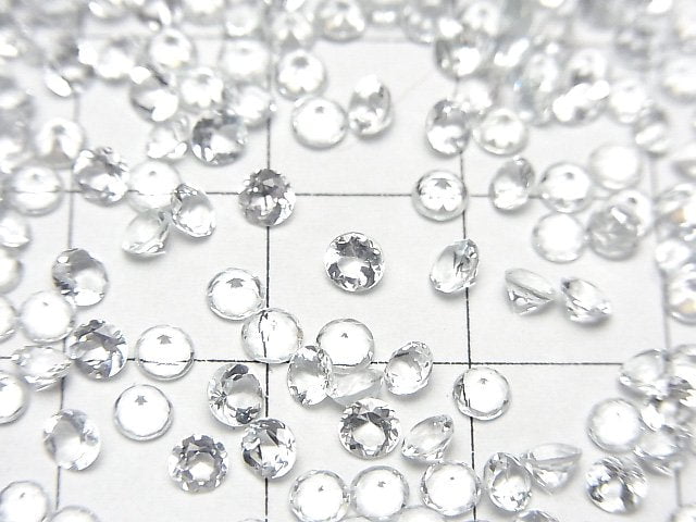 [Video]High Quality Goshenite AAA Loose stone Round Faceted 3x3mm 10pcs