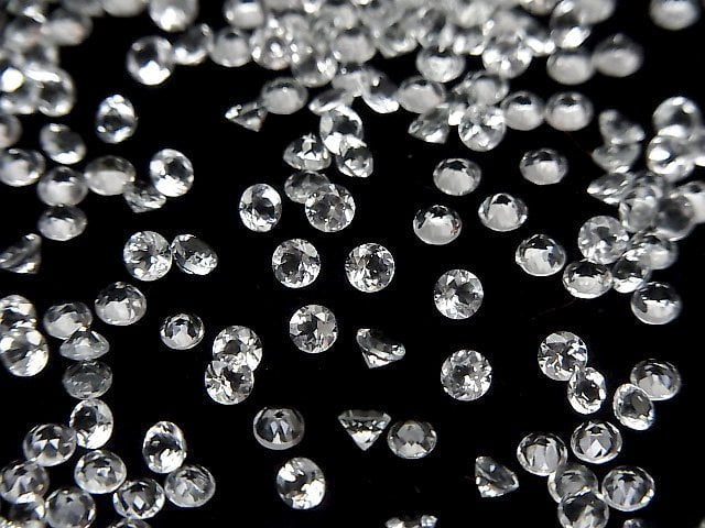 [Video]High Quality Goshenite AAA Loose stone Round Faceted 3x3mm 10pcs