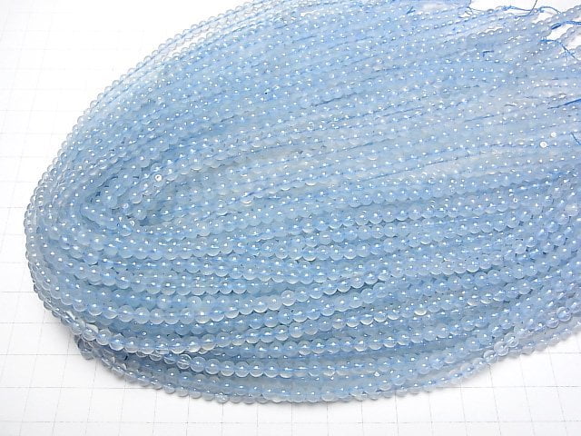 [Video]Aquamarine AA+ Round 4mm 1strand beads (aprx.15inch/38cm)