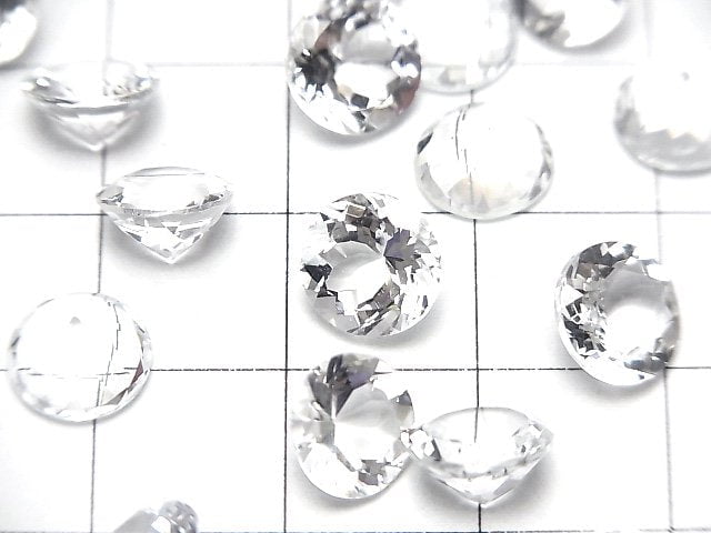 [Video]High Quality Goshenite AAA Loose stone Round Faceted 8x8mm 1pc