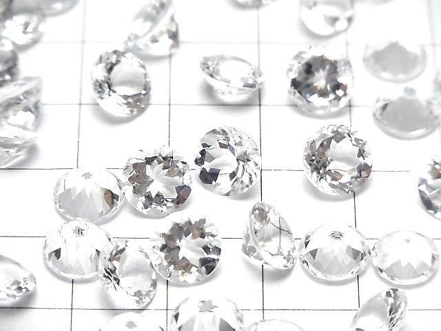 [Video]High Quality Goshenite AAA Loose stone Round Faceted 8x8mm 1pc