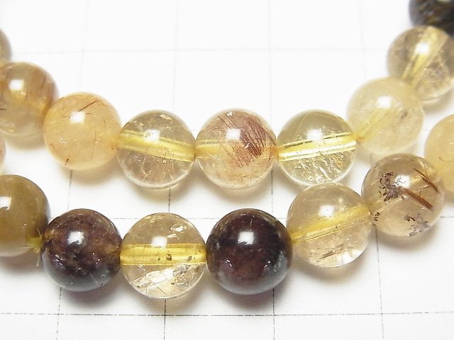 [Video] Multicolor Rutilated Quartz AA Round 8mm Bracelet