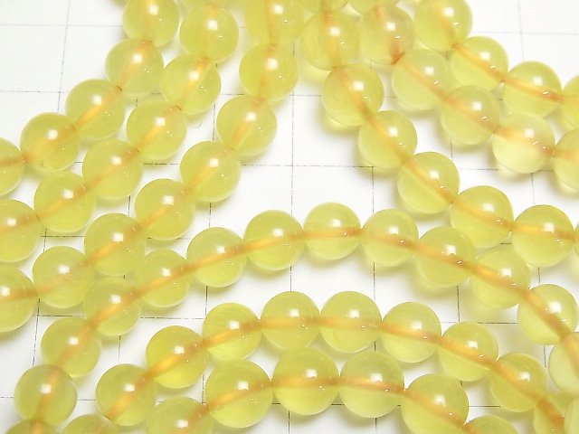 [Video] Yellow Prehnite AAA Round 6mm Bracelet