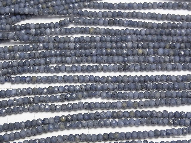 [Video] High Quality! BlueSponge Coral Faceted Button Rondelle 3x3x2mm 1strand beads (aprx.15inch/37cm)