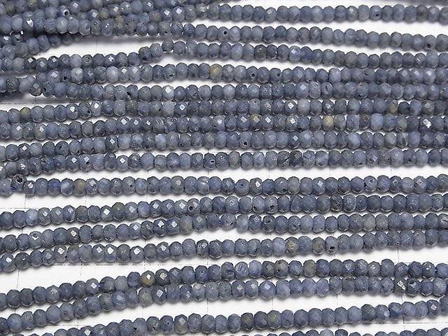 [Video] High Quality! BlueSponge Coral Faceted Button Roundel 3x3x2mm 1strand beads (aprx.15inch/37cm)