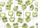 [Video]High Quality Peridot AAA Loose stone Square Faceted 6x6mm 4pcs