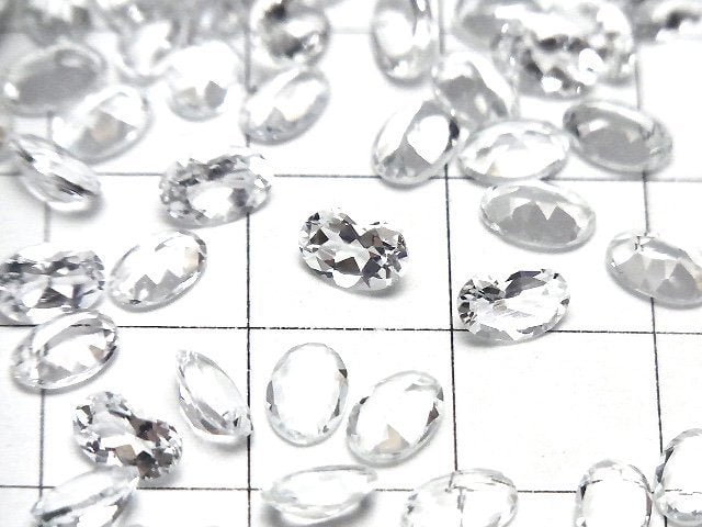 [Video]High Quality Goshenite AAA Loose stone Oval Faceted 6x4mm 5pcs