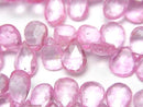[Video] Pink Topaz AA++ Pear Shape Faceted Briolette Half or 1 Strand Bead (approx. 7 inches/18 cm)