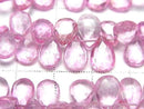 [Video] Pink Topaz AA++ Pear Shape Faceted Briolette Half or 1 Strand Bead (approx. 7 inches/18 cm)