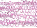[Video] Pink Topaz AA++ Pear Shape Faceted Briolette Half or 1 Strand Bead (approx. 7 inches/18 cm)