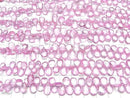 [Video] Pink Topaz AA++ Pear Shape Faceted Briolette Half or 1 Strand Bead (approx. 7 inches/18 cm)