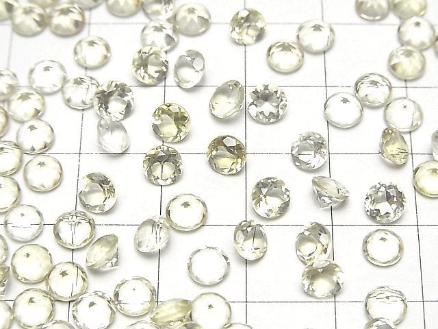 [Video]High Quality Lemon Quartz AAA Loose stone Round Faceted 5x5mm 10pcs