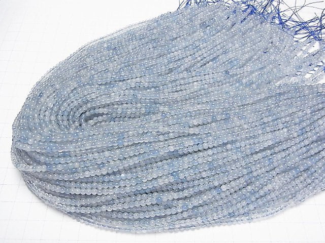 [Video]Aquamarine AA+ Round 3mm 1strand beads (aprx.15inch/37cm)