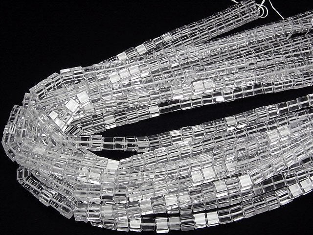 [Video] Crystal AAA Cube Shape 6x6x6mm half or 1strand beads (aprx.15inch/38cm)