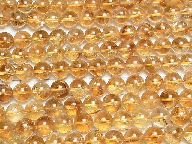 Phantom Citrine AA Round 10mm half or 1strand beads (aprx.15inch/37cm)