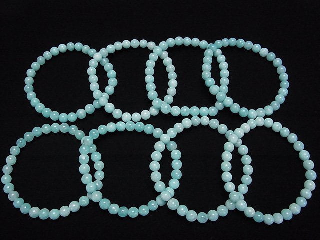 [Video] Peru Amazonite AA++ Round 6mm Bracelet