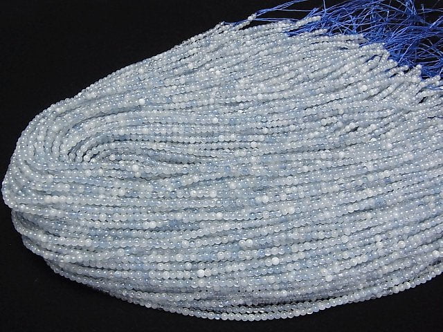 [Video]Aquamarine AA Round 3mm 1strand beads (aprx.15inch/38cm)