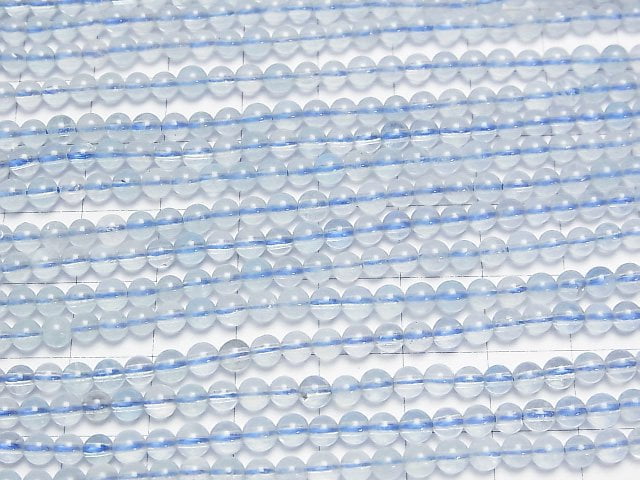 [Video]Aquamarine AA+ Round 4mm 1strand beads (aprx.15inch/38cm)