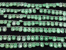 [Video]Chrysoprase AA++ Pear shape Faceted Briolette 1strand beads (aprx.7inch/18cm)