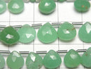 [Video]Chrysoprase AA++ Chestnut Faceted Briolette 1strand beads (aprx.7inch/18cm)