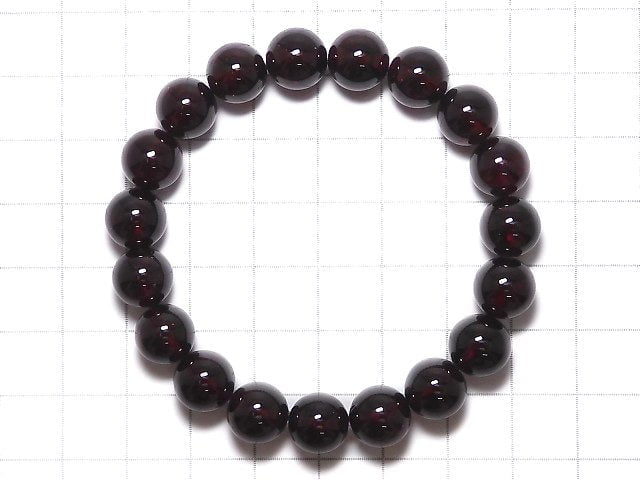 [Video][One of a kind] High Quality Rhodolite Garnet AAA Round 9.5mm Bracelet NO.12