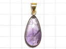 [Video][One of a kind] High Quality Bi-color Amethyst AAA- Pendant 18KGP NO.24
