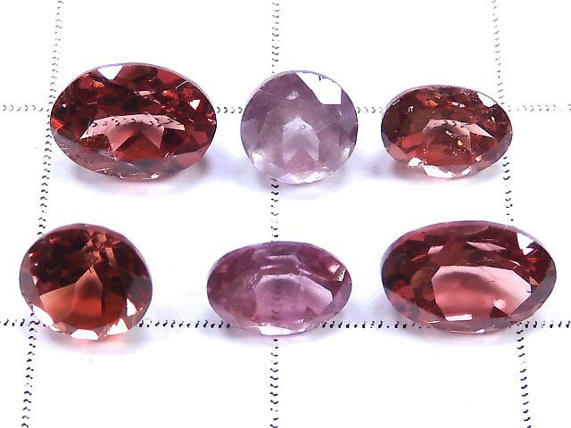 [Video][One of a kind] High Quality Champagne Garnet Loose stone Faceted 6pcs set NO.9