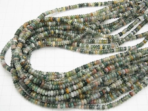 Indian Agate Roundel 4x4x2mm 1strand beads (aprx.15inch/37cm)