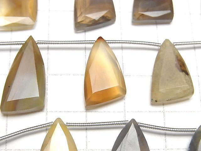 [Video] Montana Moss Agate AA++ Flat Triangle 1strand (8pcs)