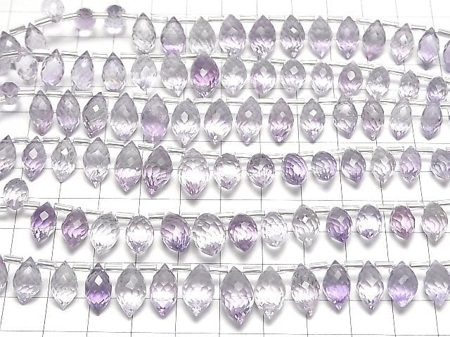 [Video]High Quality Pink Amethyst AAA Marquise Rice Faceted Briolette half or 1strand (22pcs)