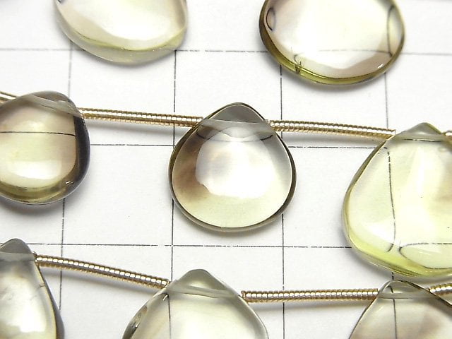 [Video]High Quality Lemon x Smoky Quartz AAA- Chestnut (Smooth) 1strand (8pcs )