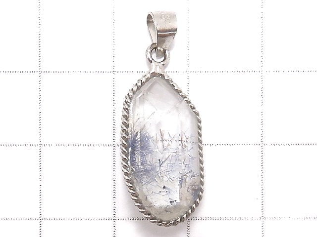 [Video][One of a kind] Dumortierite in Quartz AAA- Pendant Silver925 NO.9