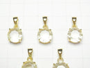 [Video]Libyan Desert Glass Round Faceted Pendant 10x10mm 18KGP 1pc