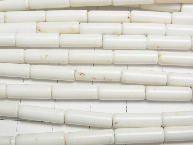 [Video]Magnesite Tube 13x4x4mm 1strand beads (aprx.15inch/37cm)