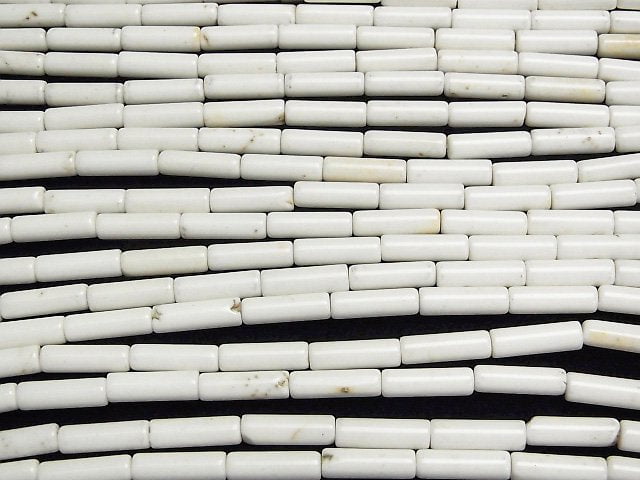 [Video]Magnesite Tube 13x4x4mm 1strand beads (aprx.15inch/37cm)