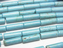 [Video]Magnesite Turquoise Tube 13x4x4mm 1strand beads (aprx.15inch/37cm)