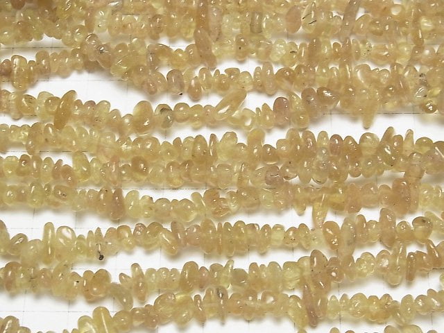 [Video] Yellow Apatite AA Chips (Small Nugget) 1strand beads (aprx.31inch/78cm)