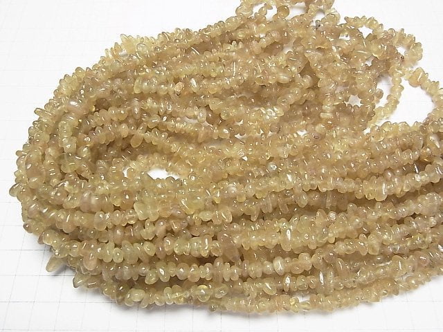 [Video] Yellow Apatite AA Chips (Small Nugget) 1strand beads (aprx.31inch/78cm)