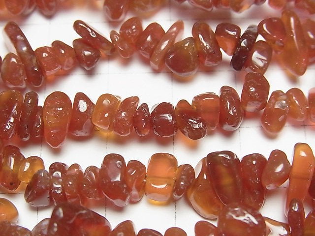 [Video] Red Agate Chips (Small Nugget) 1strand beads (aprx.30inch/76cm)