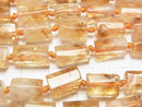 [Video] Phantom Citrine AA Rough Tube -Faceted Nugget 1strand beads (aprx.15inch/38cm)