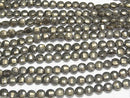 [Video] High Quality! Golden Pyrite AAA- Faceted Coin 6x6x3.5mm 1strand beads (aprx.15inch/37cm)