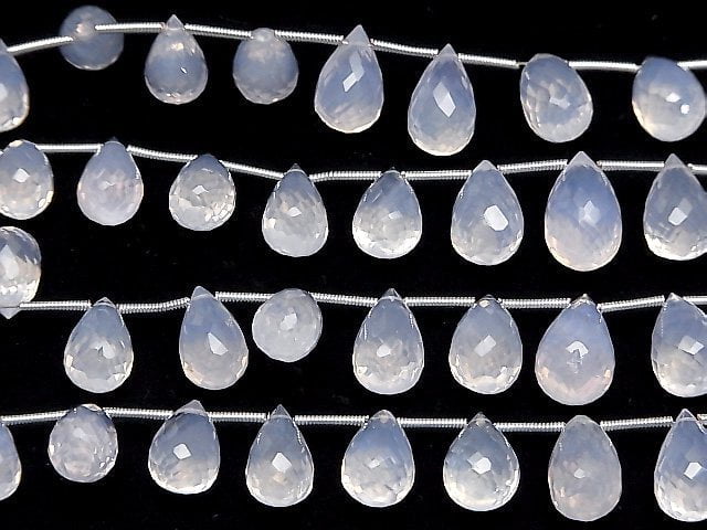 [Video]High Quality Scorolite AAA- Drop Faceted Briolette half or 1strand (14pcs)