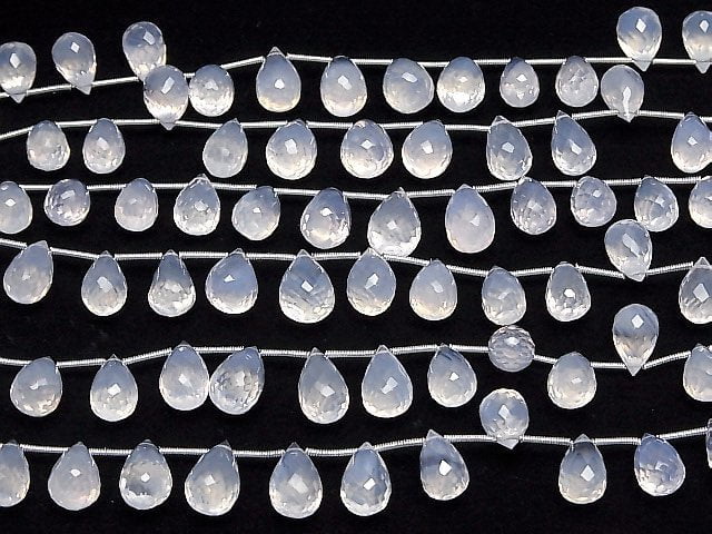 [Video]High Quality Scorolite AAA- Drop Faceted Briolette half or 1strand (14pcs)