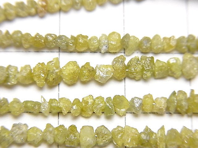 [Video] Yellow Diamond Chips half or 1strand beads (aprx.7inch/19cm)