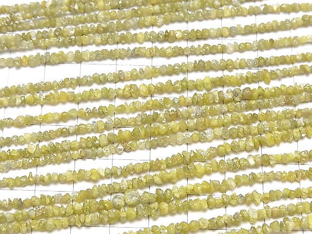 [Video] Yellow Diamond Chips half or 1strand beads (aprx.7inch/19cm)